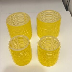 Dry bar Set of 4 Yellow Hair Rollers, NWOT